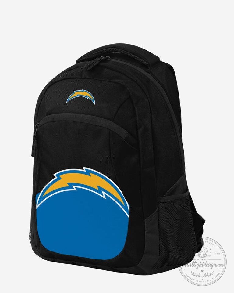 Los Angeles Chargers Lightning Bolt Logo Black Backpack 11 Los Angeles Chargers Lightning Bolt Logo Black Backpack