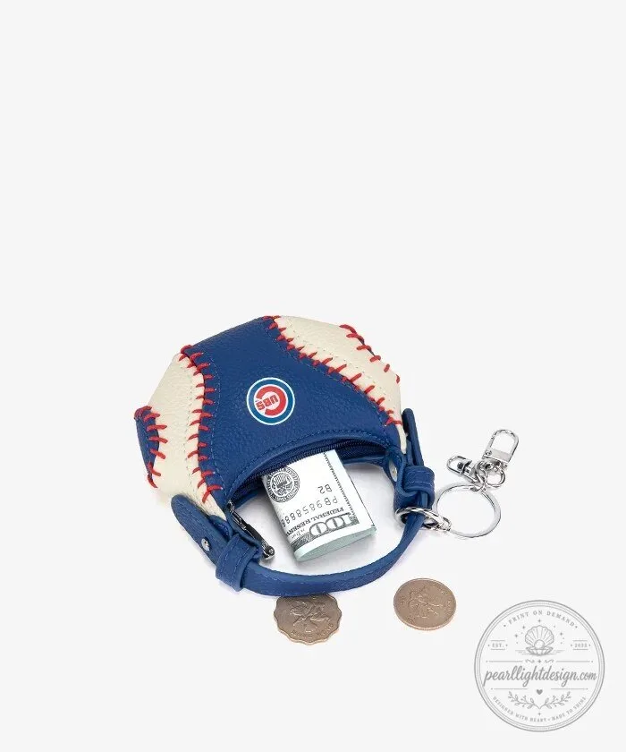 Chicago Cubs Baseball Stitch Mini Hobo Bag Keychain Charm 15 Chicago Cubs Baseball Stitch Mini Hobo Bag Keychain Charm