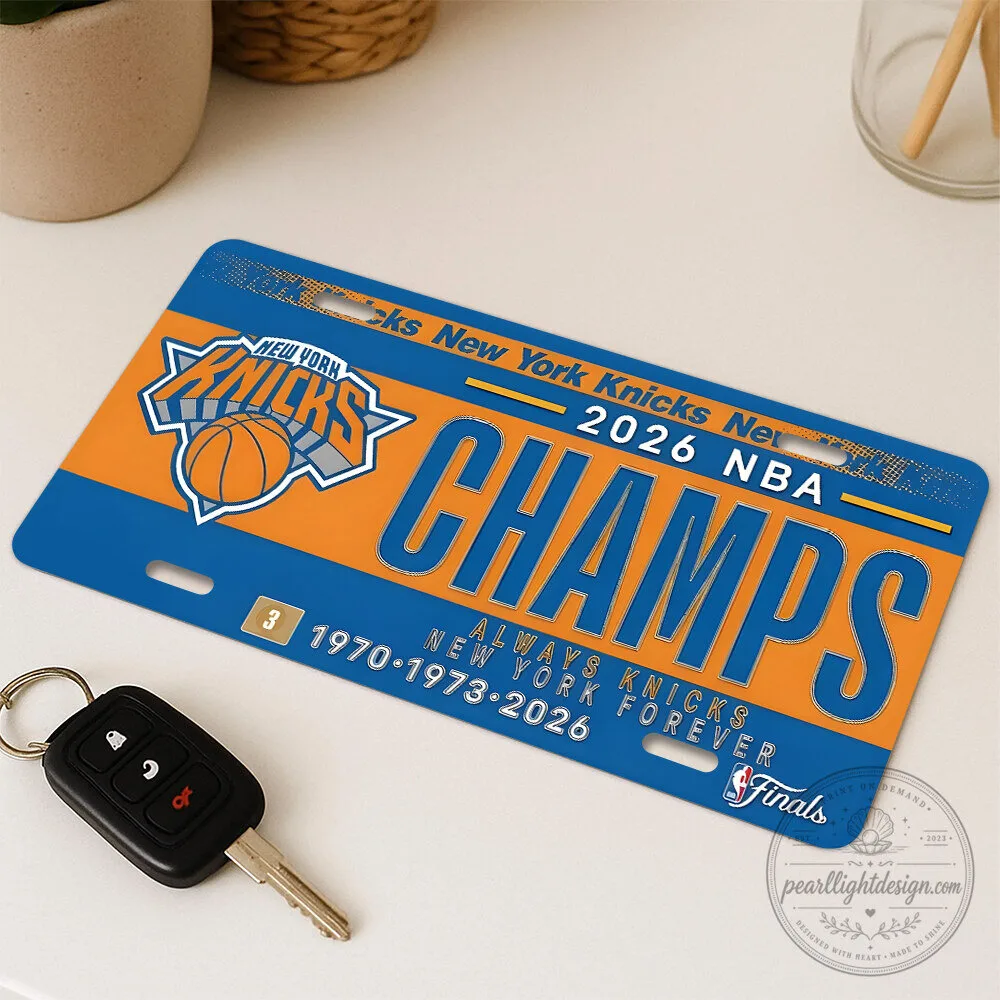 New York Knicks 2026 NBA Finals Champions License Plate 6 New York Knicks 2026 NBA Finals Champions License Plate