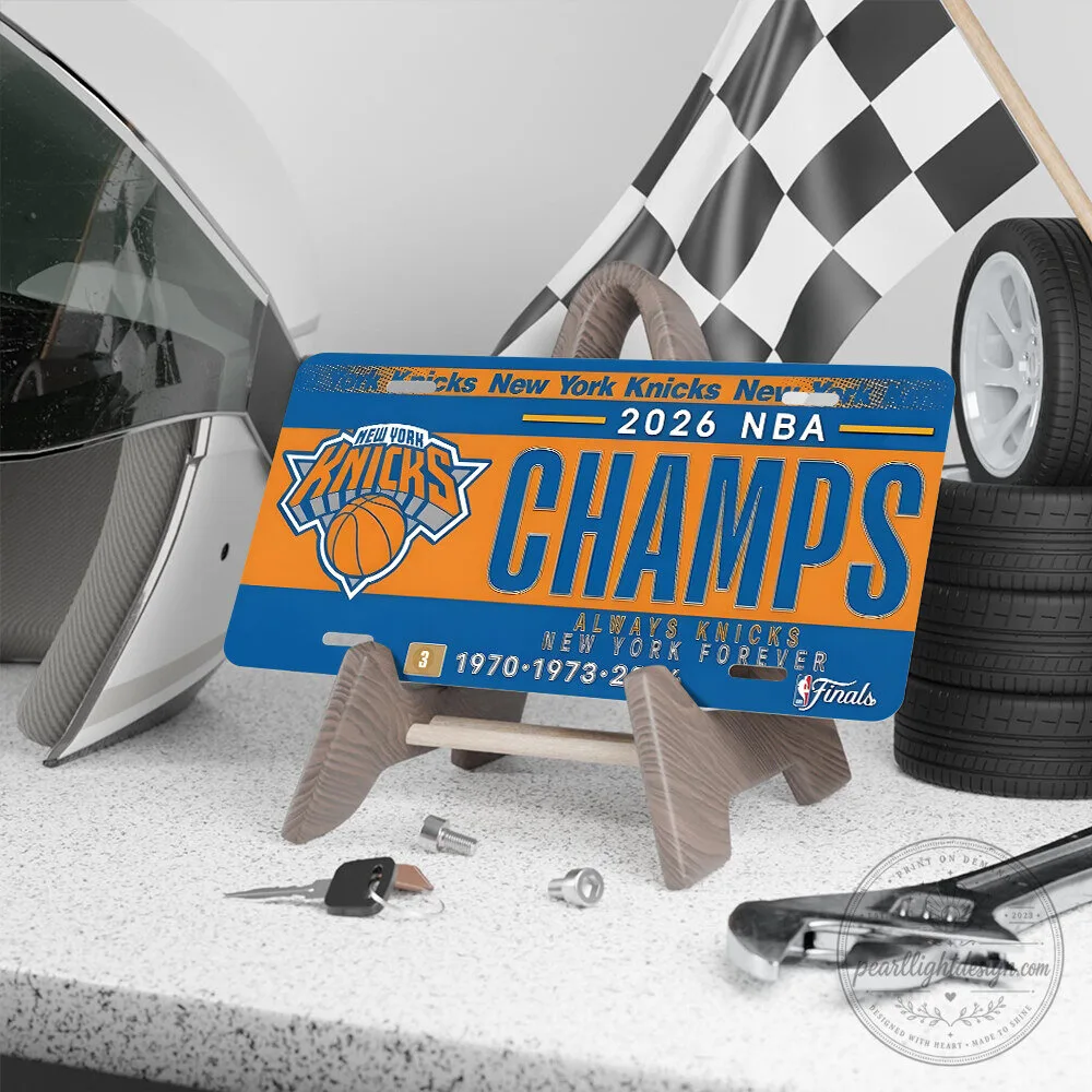 New York Knicks 2026 NBA Finals Champions License Plate 7 New York Knicks 2026 NBA Finals Champions License Plate