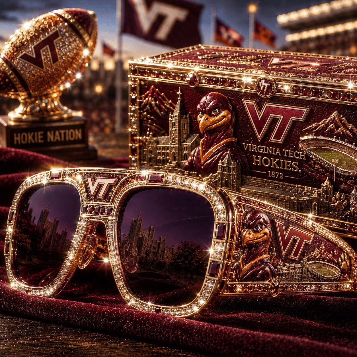 Virginia Tech Hokies Premium Unisex Sunglasses 6 Virginia Tech Hokies Premium Unisex Sunglasses