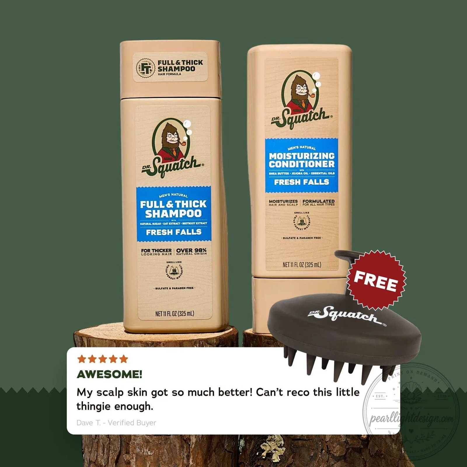 Dr Squatch Fresh Falls Full and Thick Shampoo and Moisturizing Conditioner Kit
