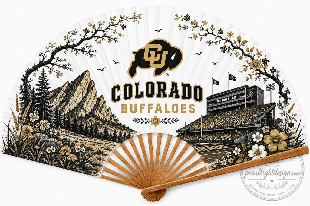 Colorado Buffaloes Folsom Field University Folding Hand Fan Colorado Buffaloes Folsom Field University Folding Hand Fan