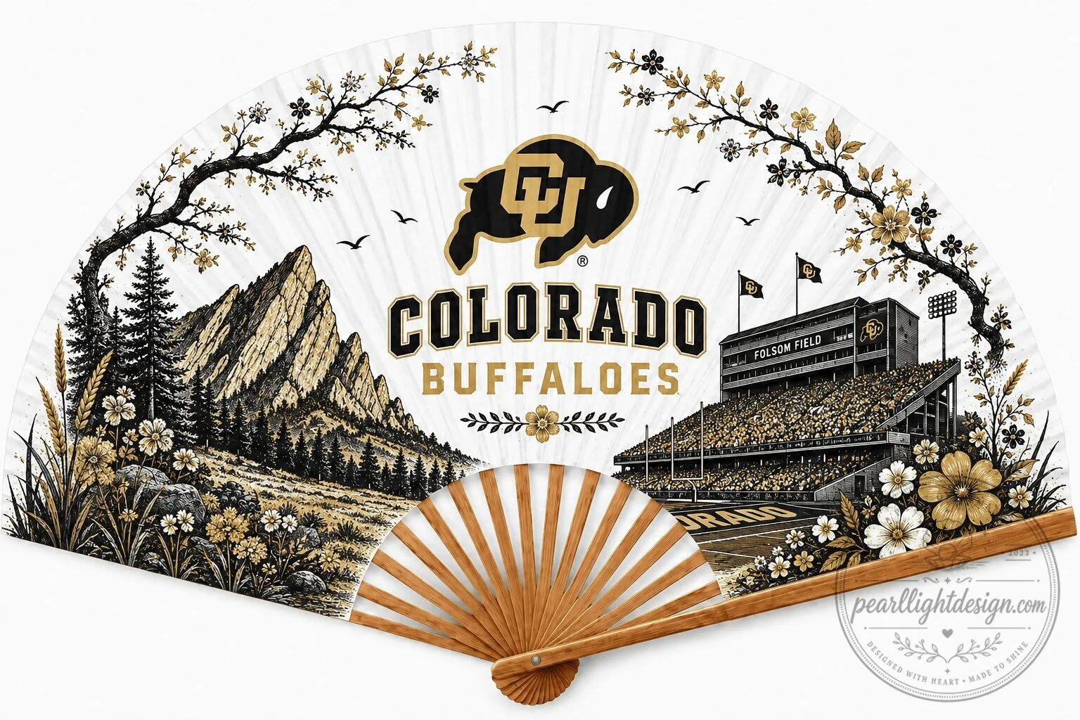 Colorado Buffaloes Folsom Field University Folding Hand Fan
