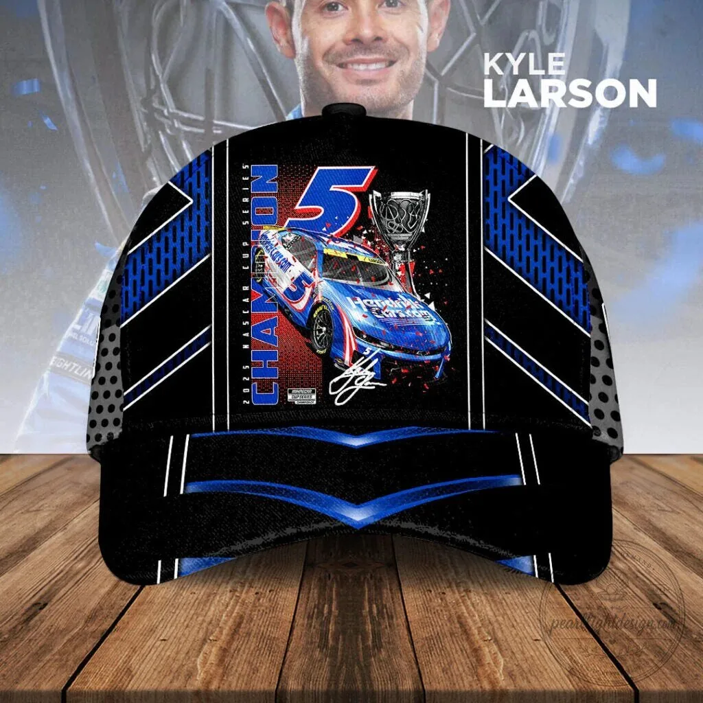 Kyle Larson NASCAR Cup Series Champion 2021-2025 Blue T-Shirt 9 Kyle Larson NASCAR Cup Series Champion 2021-2025 Blue T-Shirt