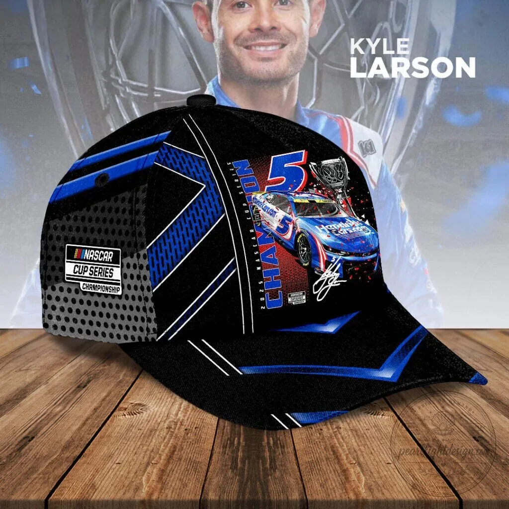Kyle Larson NASCAR Cup Series Champion 2021-2025 Blue T-Shirt 10 Kyle Larson NASCAR Cup Series Champion 2021-2025 Blue T-Shirt