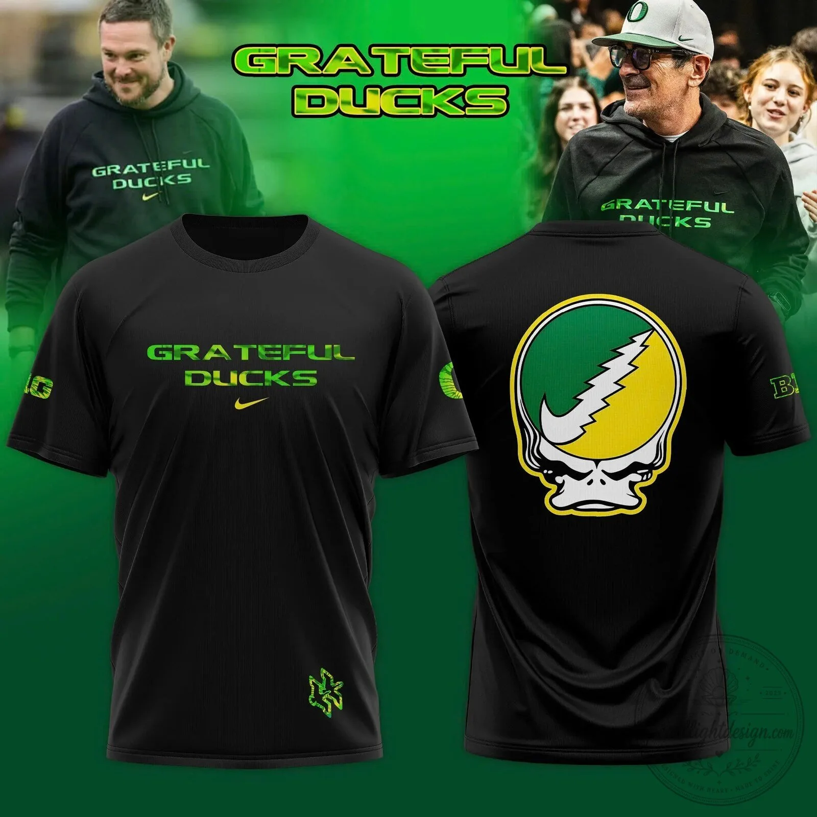 Oregon Ducks Grateful Dead Steal Your Face Special Edition T-Shirt