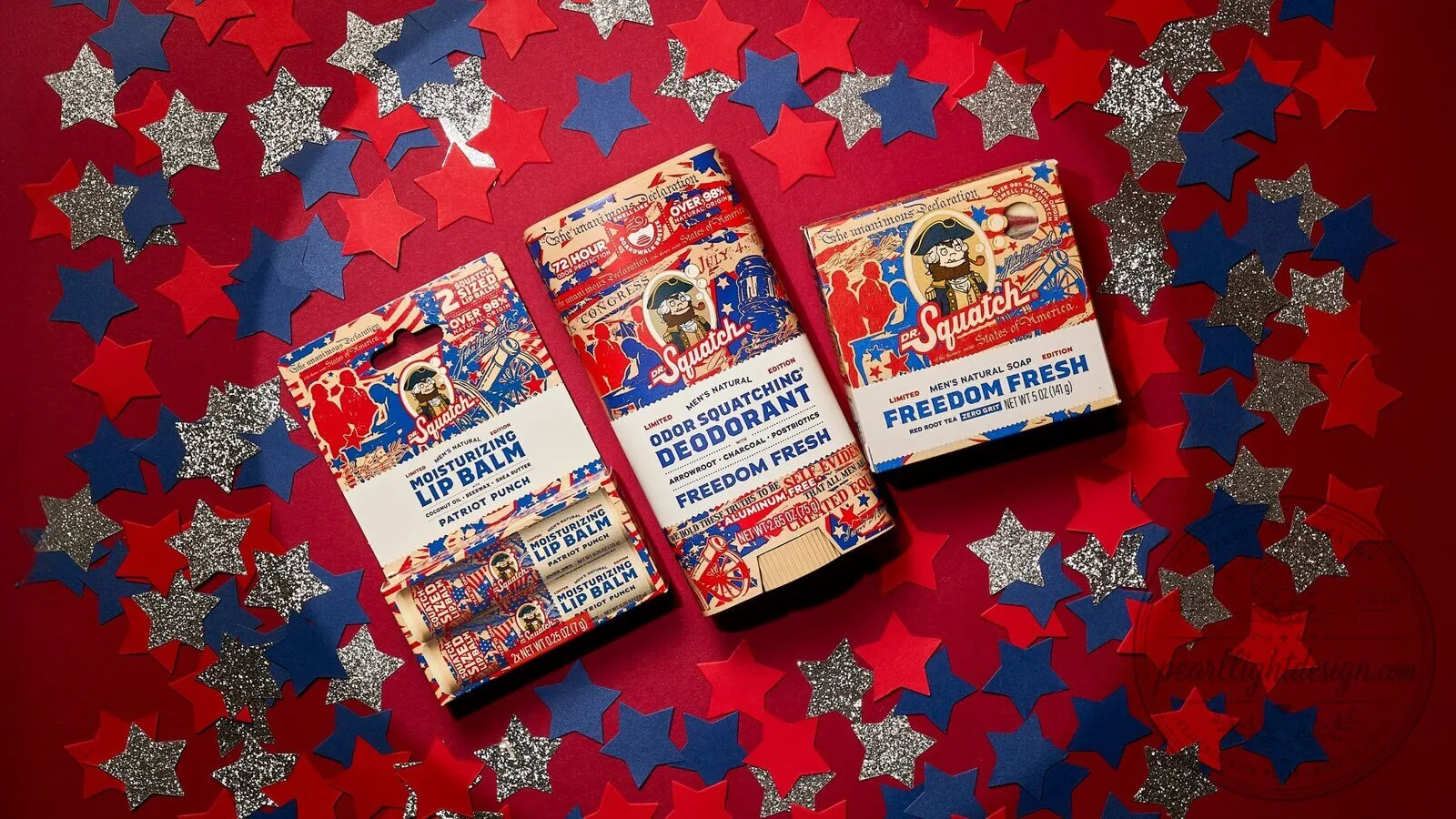 Dr Squatch Freedom Fresh 250th Collection Natural Deodorant and Lip Balm Set 8 Dr Squatch Freedom Fresh 250th Collection Natural Deodorant and Lip Balm Set