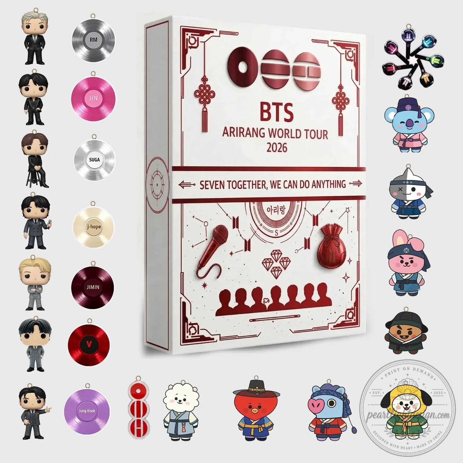 BTS Arirang World Tour 2026 Blind Box Collectible Figurines Set