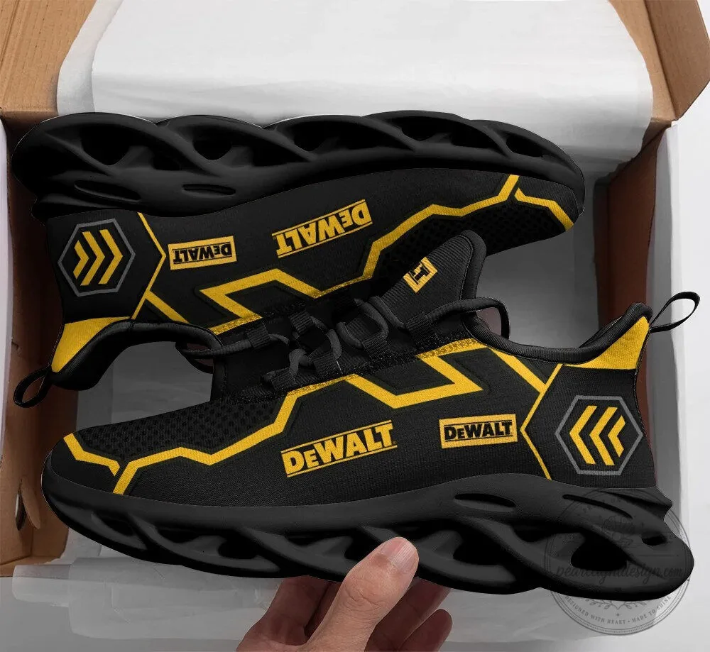 Dewalt Black and Yellow Logo Pattern Running Shoes 2 Dewalt Black and Yellow Logo Pattern Running Shoes