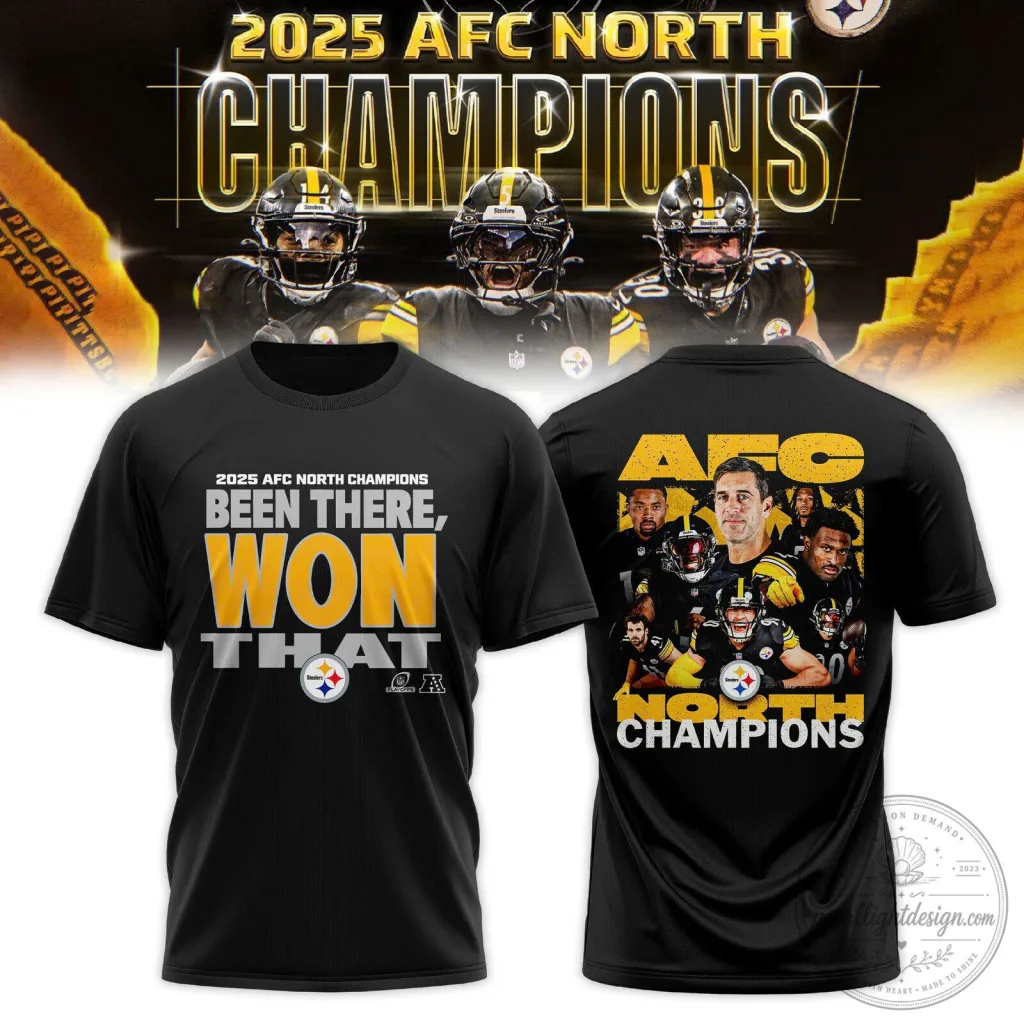 _ Pittsburgh Steelers 2025 AFC North Division Champions T-Shirt _ Pittsburgh Steelers 2025 AFC North Division Champions T-Shirt