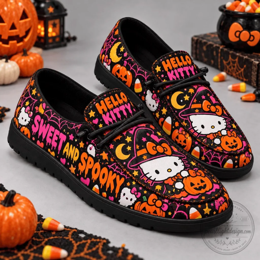 Hello Kitty Sweet And Spooky Halloween Pumpkin Loafer Shoes Hello Kitty Sweet And Spooky Halloween Pumpkin Loafer Shoes