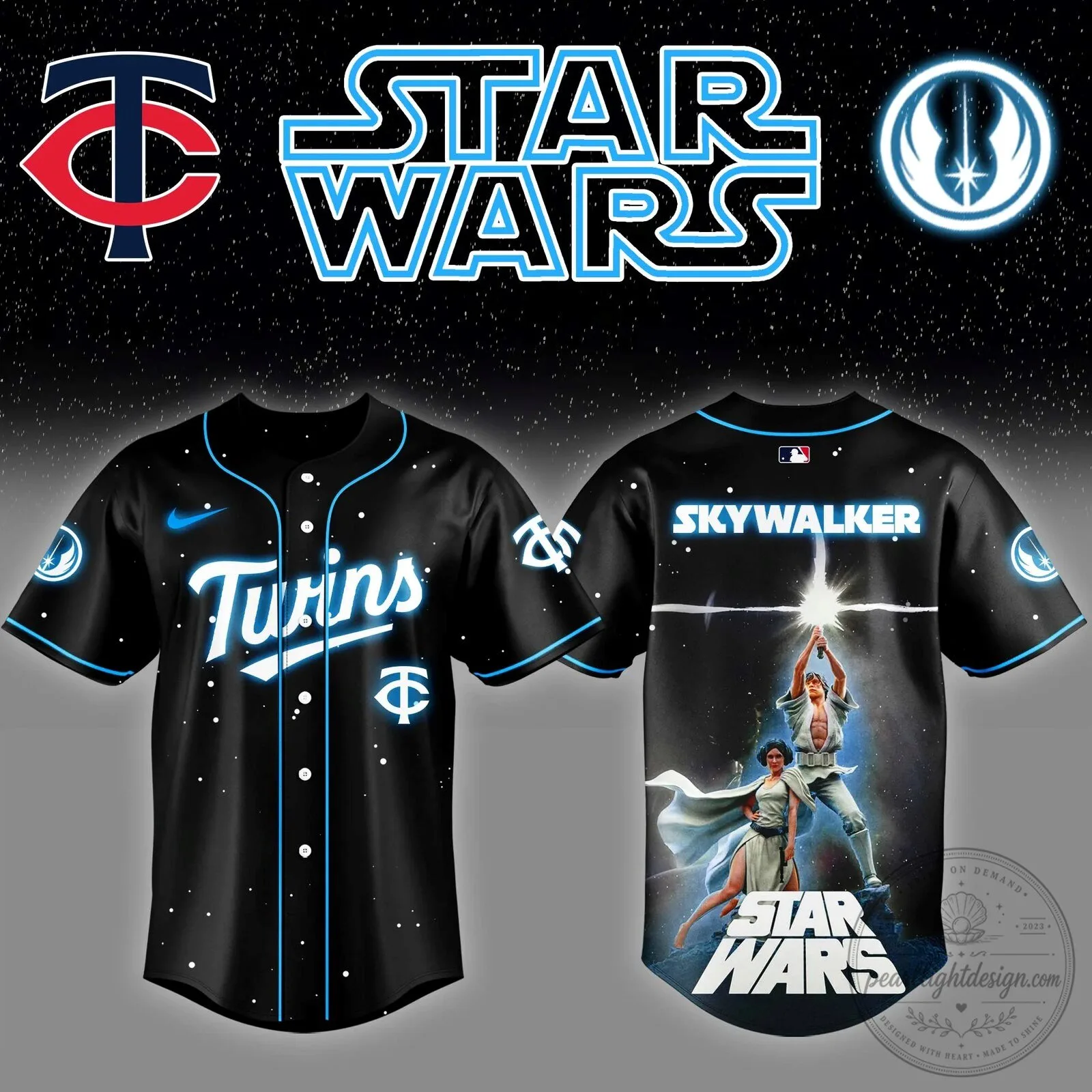 Skywalker Star Wars Minnesota Twins Baseball Jersey