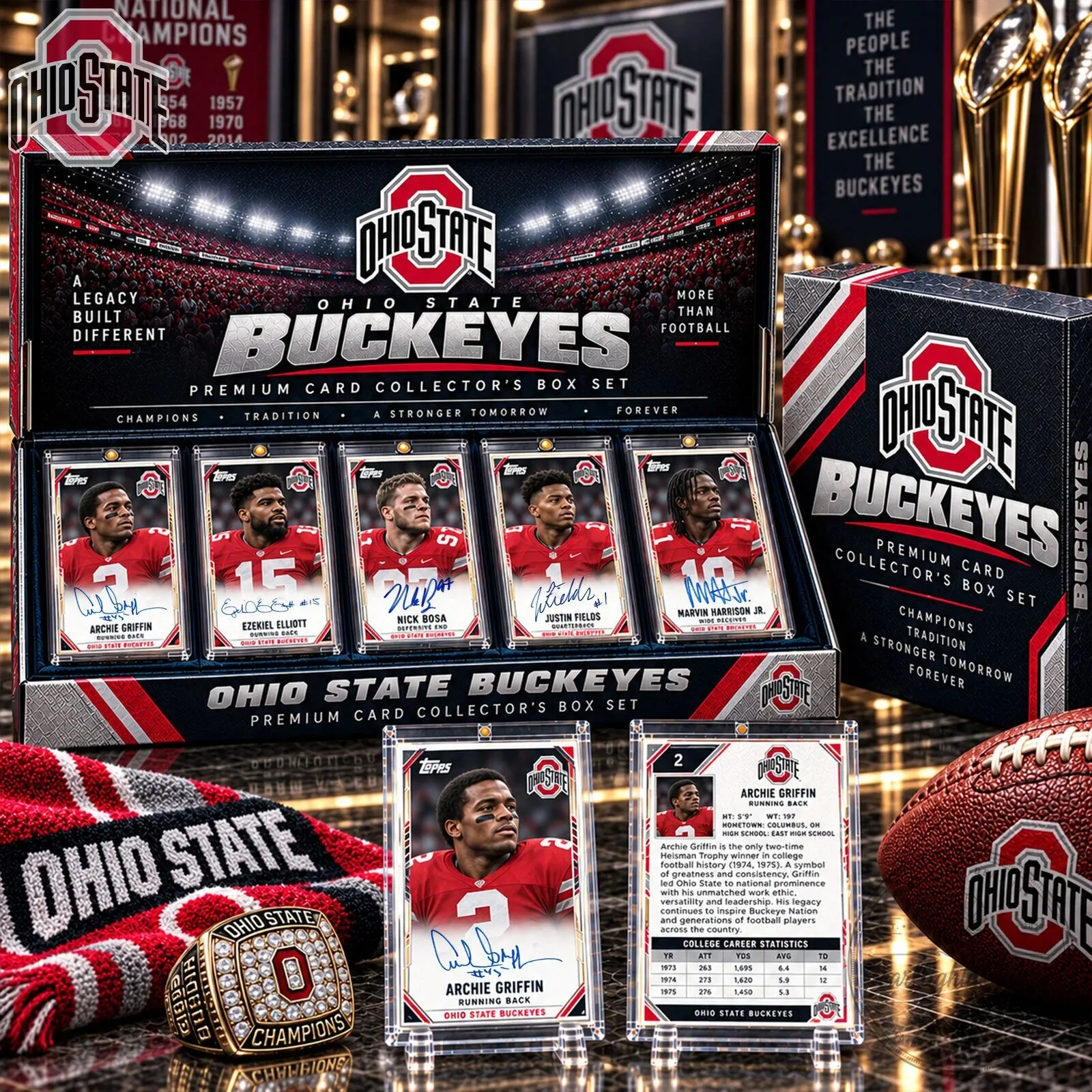 Ohio State Buckeyes Football Premium Card Collector's Box Set