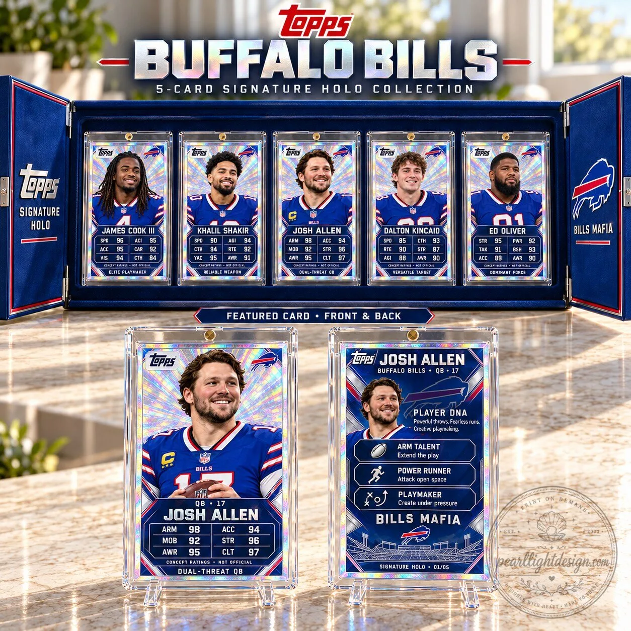 Buffalo Bills Topps Signature Holo 5-Card Collection Box Set 2 Buffalo Bills Topps Signature Holo 5-Card Collection Box Set