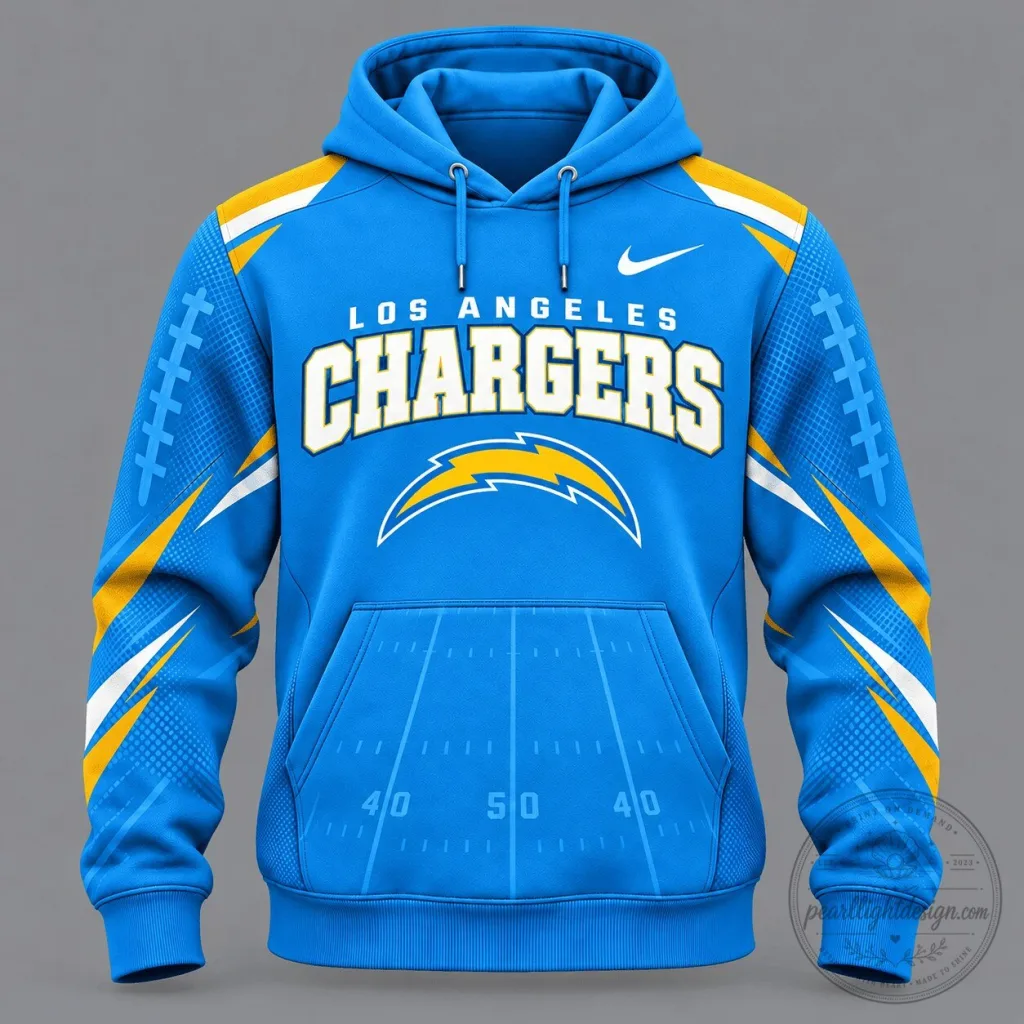 Los Angeles Chargers National Football League Blue and Yellow Team Hoodie Los Angeles Chargers National Football League Blue and Yellow Team Hoodie