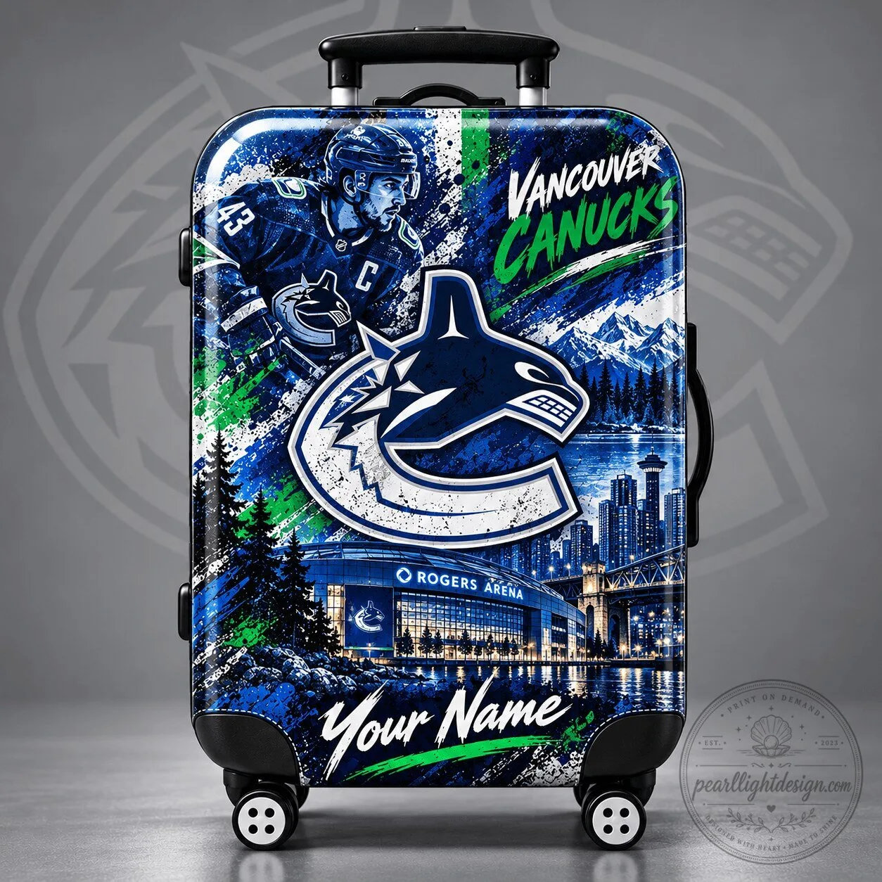 Vancouver Canucks Ice Hockey Personalized Rogers Arena Suitcase Luggage Cover 1 Vancouver Canucks Ice Hockey Personalized Rogers Arena Suitcase Luggage Cover
