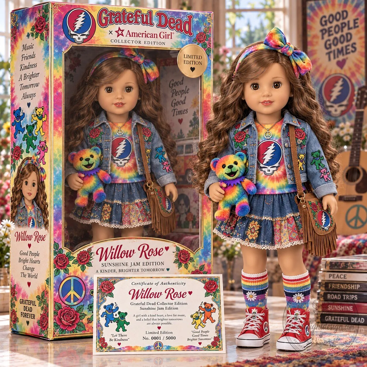 Grateful Dead American Girl Collector Edition Willow Rose Doll