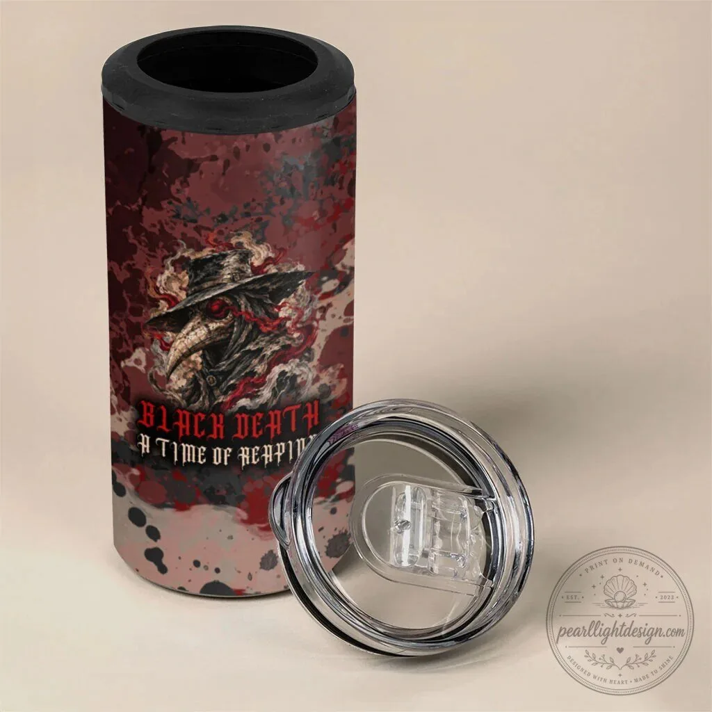 Black Death Plague Doctor Grim Reaper Gothic Horror Can Cooler Tumbler 11 Black Death Plague Doctor Grim Reaper Gothic Horror Can Cooler Tumbler