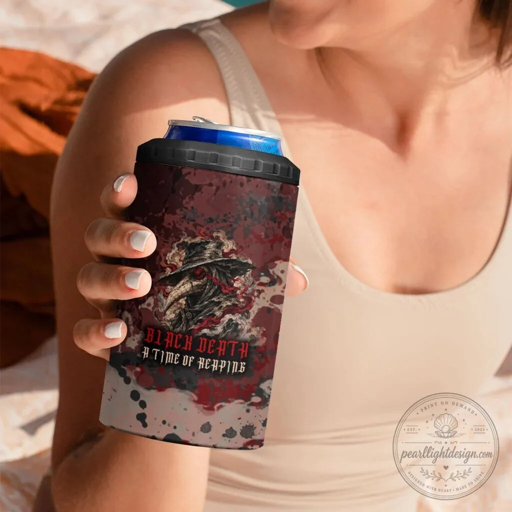 Black Death Plague Doctor Grim Reaper Gothic Horror Can Cooler Tumbler 13 Black Death Plague Doctor Grim Reaper Gothic Horror Can Cooler Tumbler