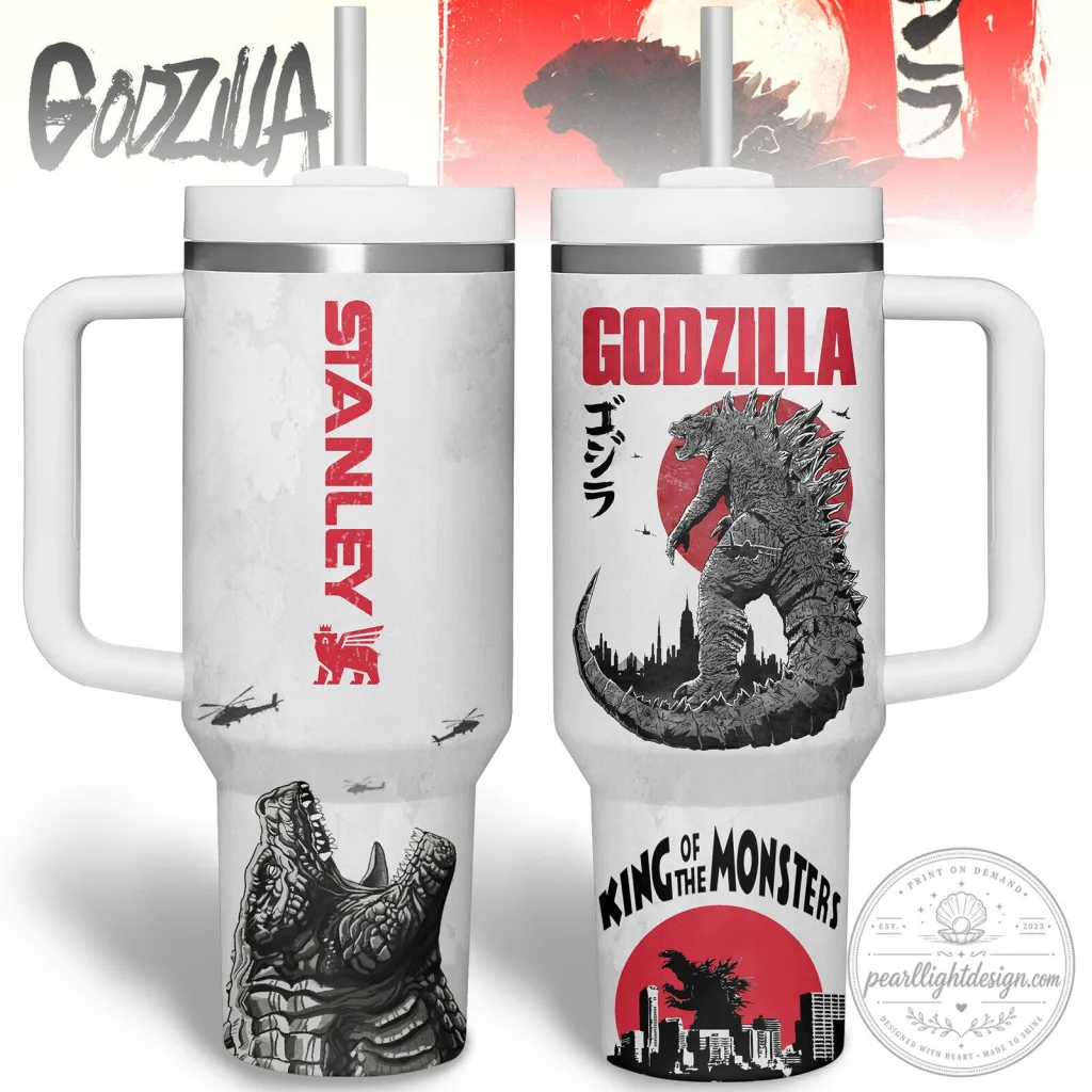 Godzilla King of the Monsters Stanley 40oz Tumbler with Handle Godzilla King of the Monsters Stanley 40oz Tumbler with Handle