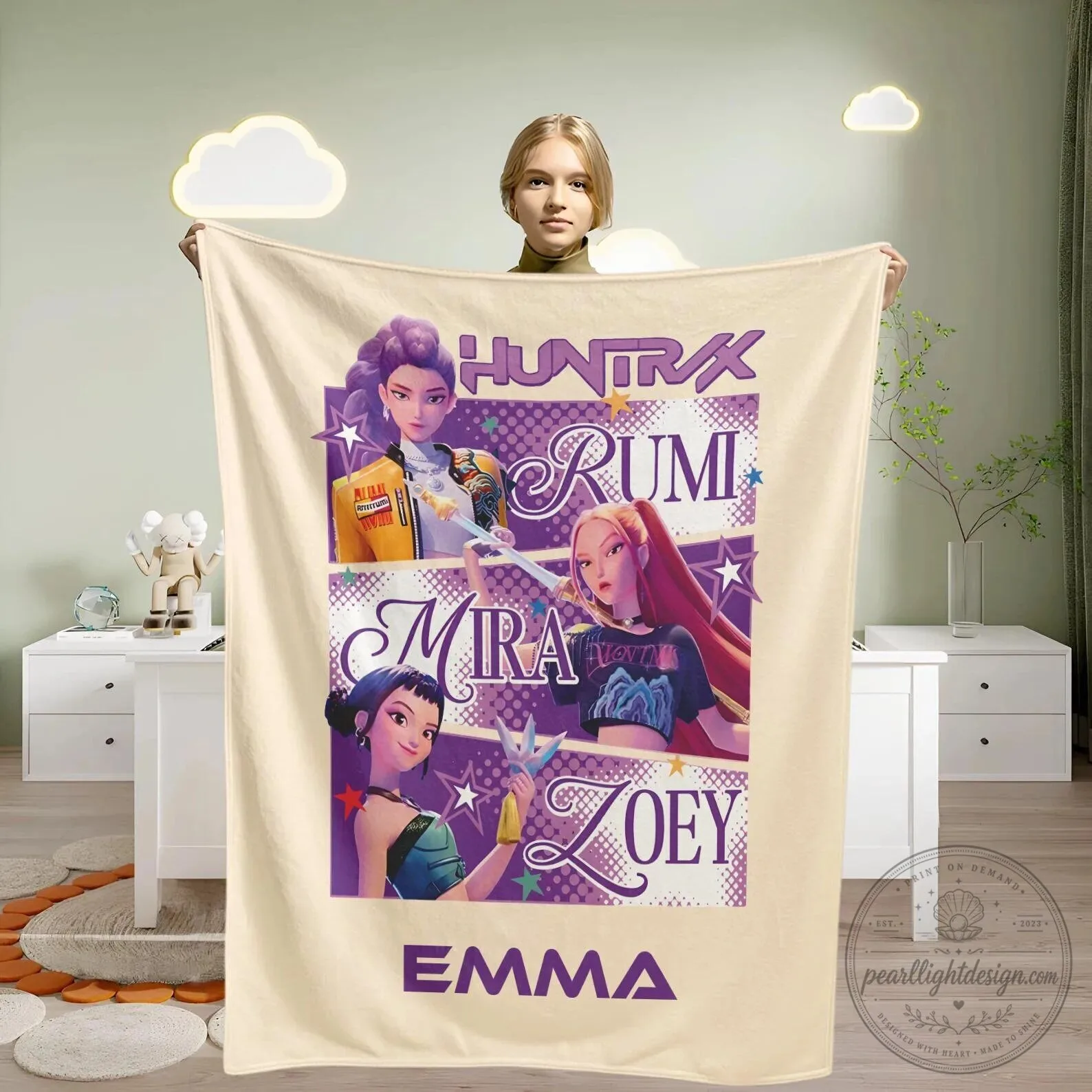 Kpop Demon Hunters Rumi Mira Zoey Sophia Characters Blanket 10 Kpop Demon Hunters Rumi Mira Zoey Sophia Characters Blanket