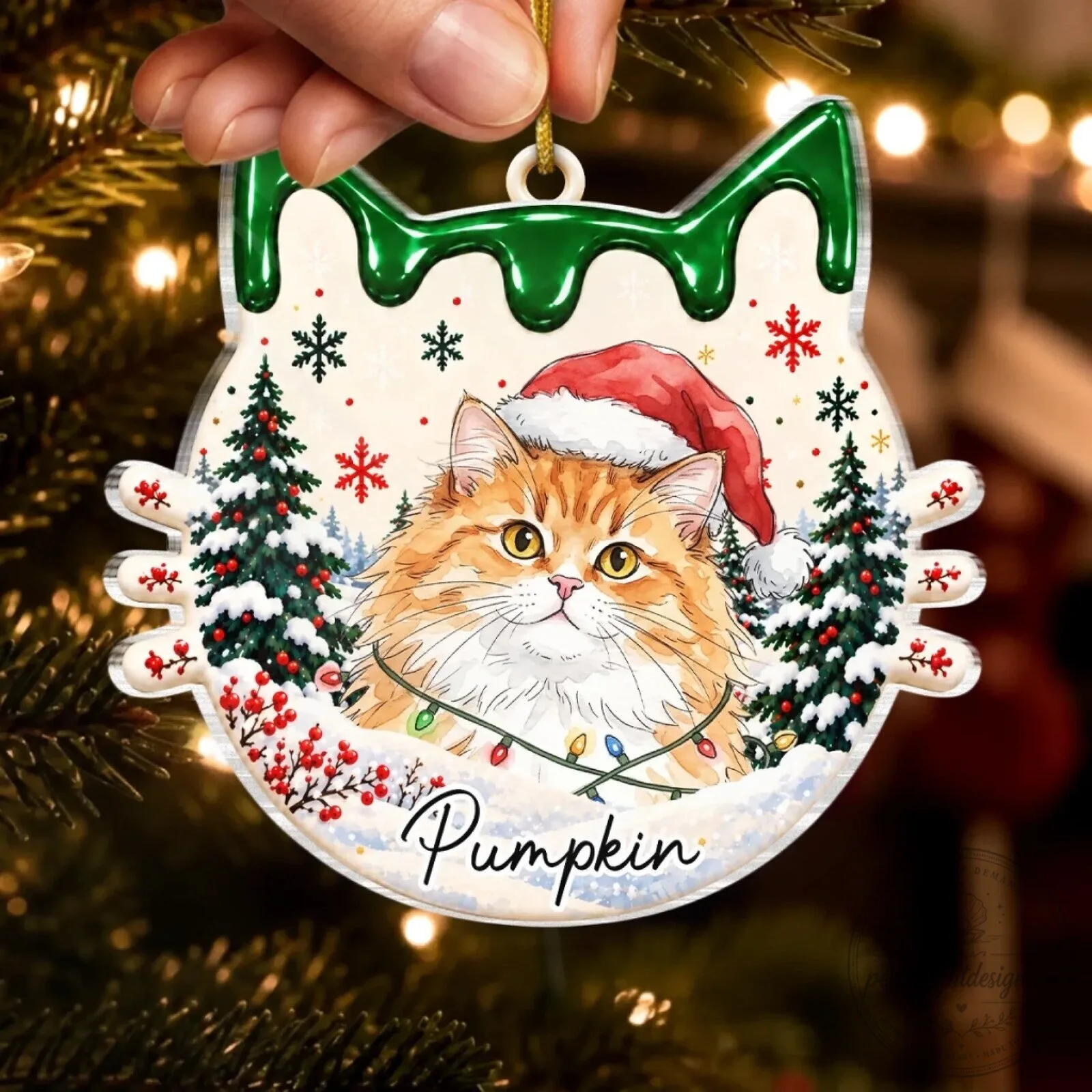 Personalized Christmas Cat Ornament, Custom Pet Photo Holiday Gift for Cat Lovers 11 Personalized Christmas Cat Ornament, Custom Pet Photo Holiday Gift for Cat Lovers