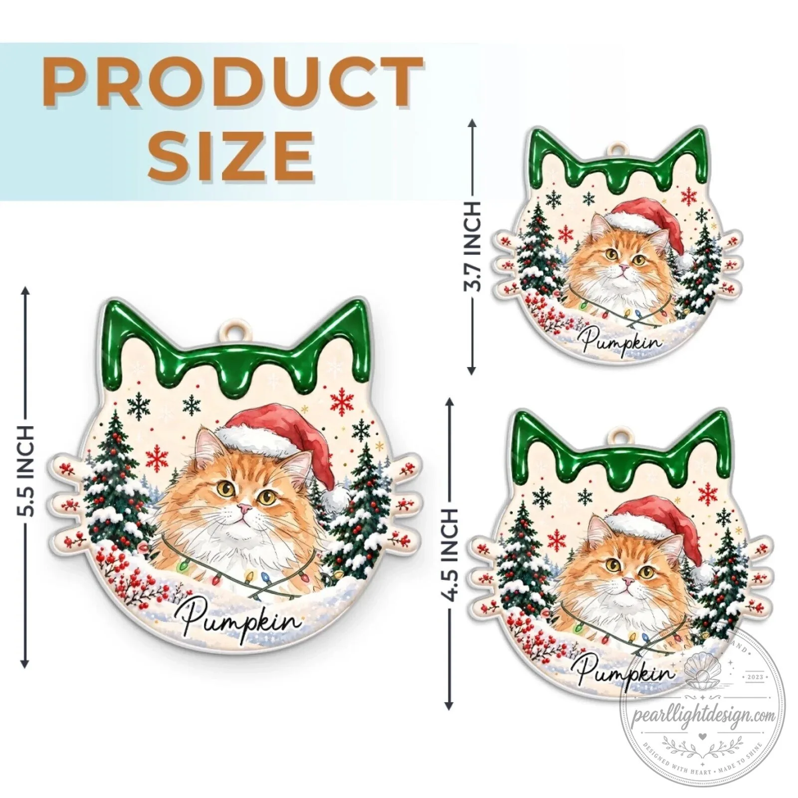 Personalized Christmas Cat Ornament, Custom Pet Photo Holiday Gift for Cat Lovers 13 Personalized Christmas Cat Ornament, Custom Pet Photo Holiday Gift for Cat Lovers