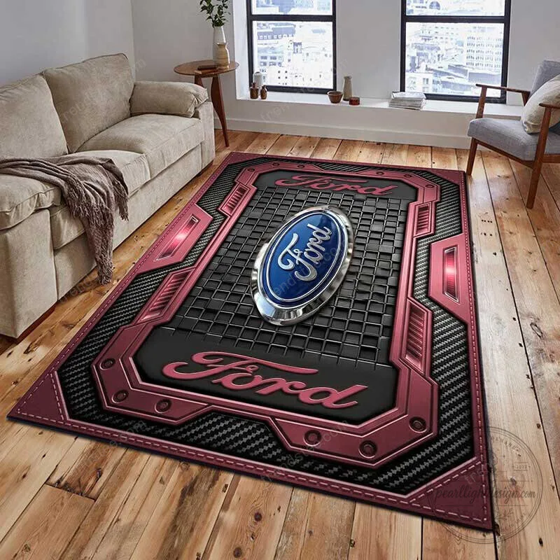 Ford Blue Logo Automotive Design Area Rug for Living Room or Garage 13 Ford Blue Logo Automotive Design Area Rug for Living Room or Garage