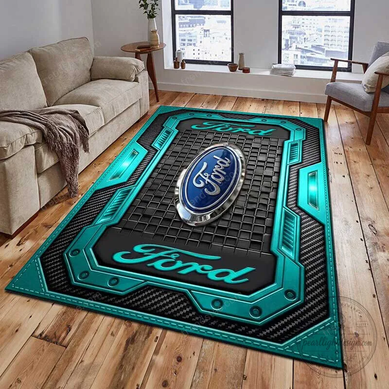 Ford Blue Logo Automotive Design Area Rug for Living Room or Garage 14 Ford Blue Logo Automotive Design Area Rug for Living Room or Garage