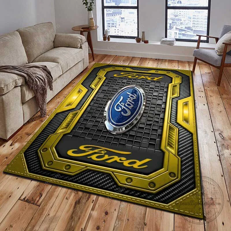 Ford Blue Logo Automotive Design Area Rug for Living Room or Garage 17 Ford Blue Logo Automotive Design Area Rug for Living Room or Garage
