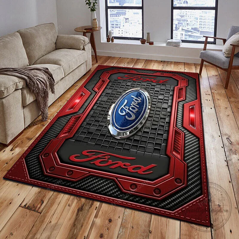 Ford Blue Logo Automotive Design Area Rug for Living Room or Garage 18 Ford Blue Logo Automotive Design Area Rug for Living Room or Garage