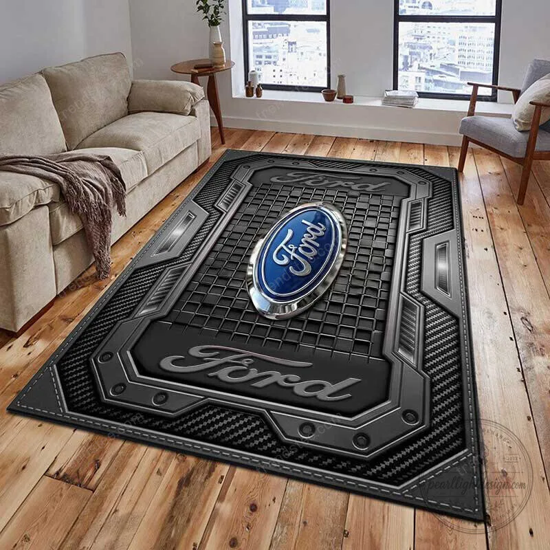 Ford Blue Logo Automotive Design Area Rug for Living Room or Garage 19 Ford Blue Logo Automotive Design Area Rug for Living Room or Garage