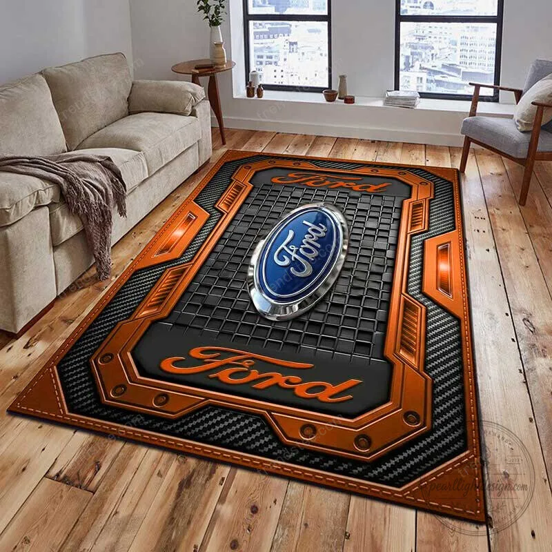 Ford Blue Logo Automotive Design Area Rug for Living Room or Garage 20 Ford Blue Logo Automotive Design Area Rug for Living Room or Garage