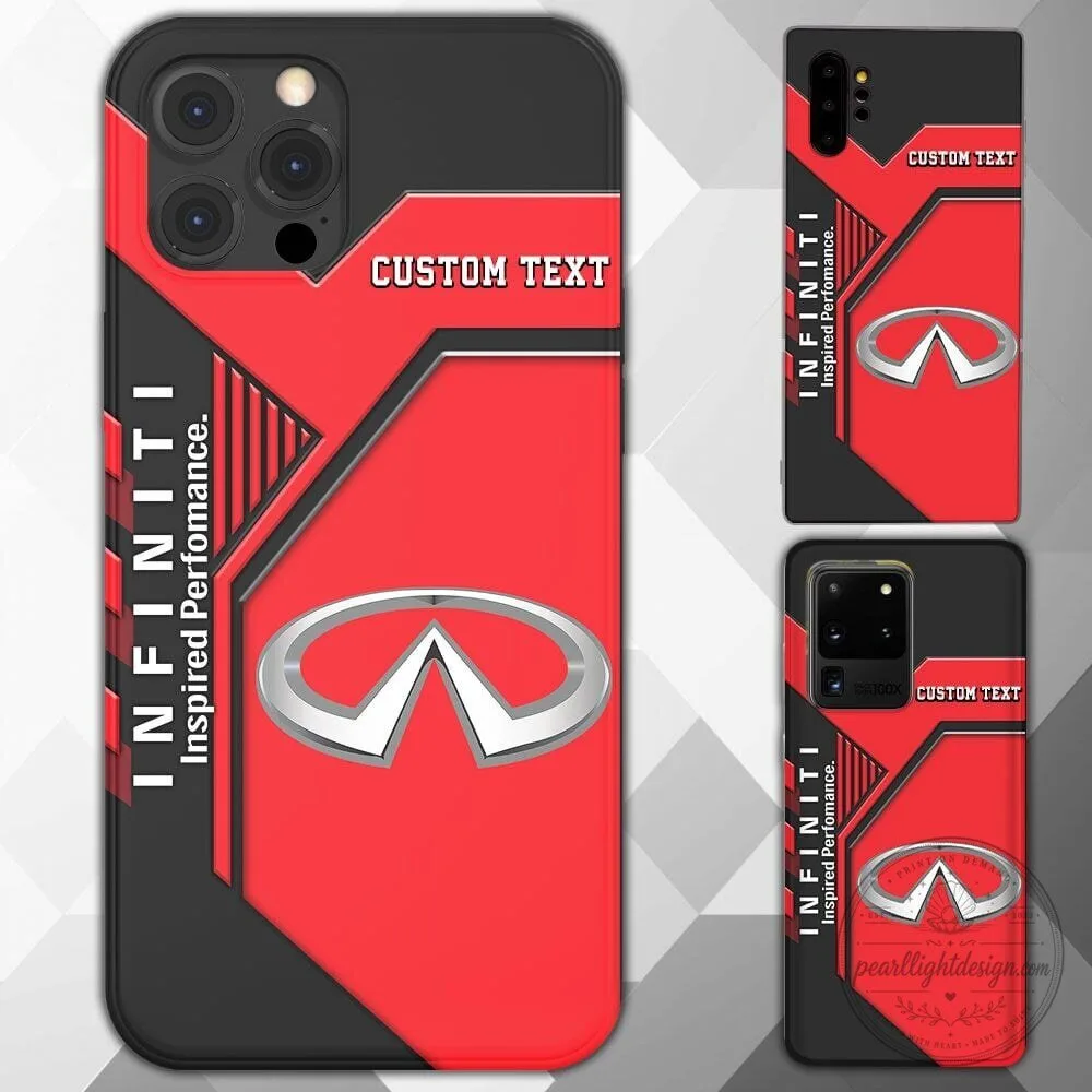 Infiniti Inspired Performance Custom Text Red and Black Phone Case 4 Infiniti Inspired Performance Custom Text Red and Black Phone Case
