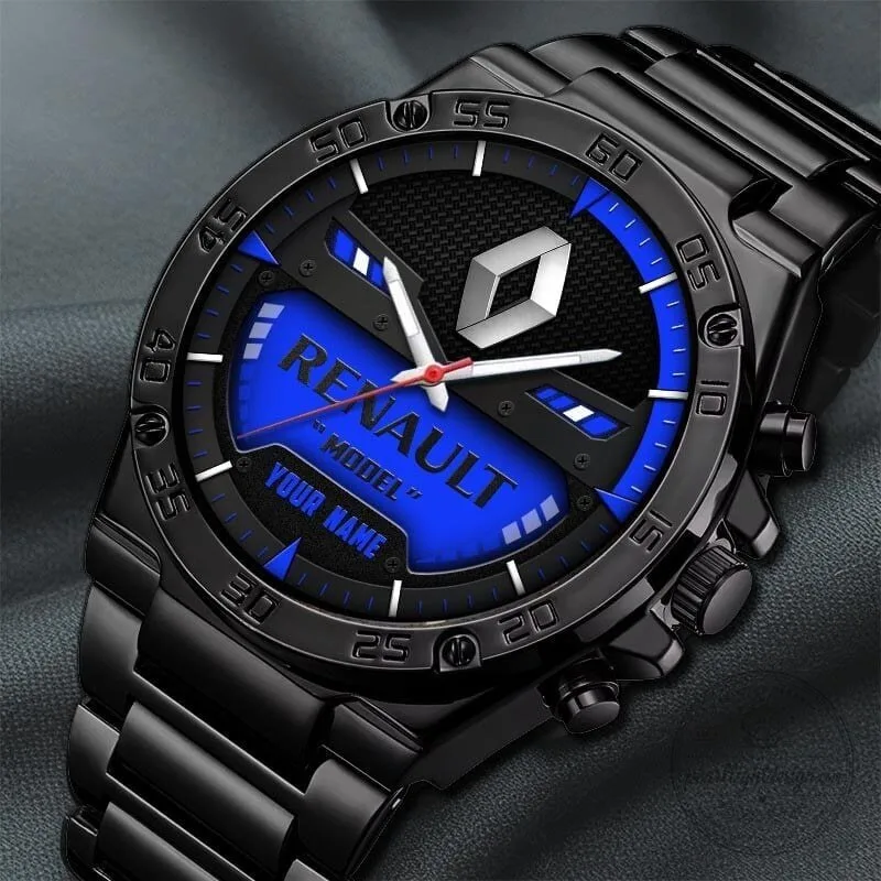 Renault Custom Name Black Stainless Steel Watch for Men 10 Renault Custom Name Black Stainless Steel Watch for Men