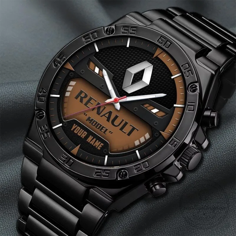 Renault Custom Name Black Stainless Steel Watch for Men 11 Renault Custom Name Black Stainless Steel Watch for Men