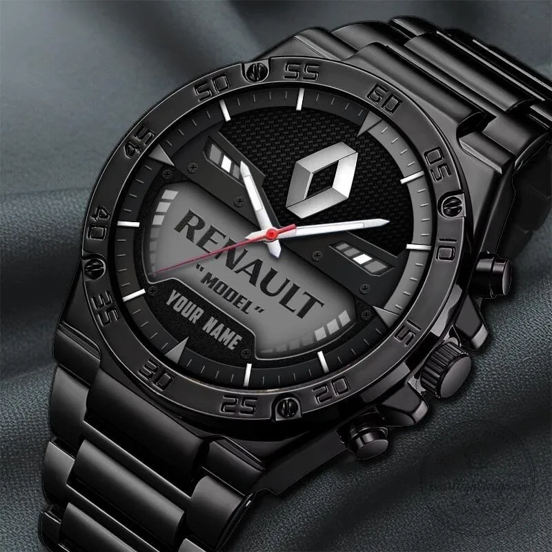 Renault Custom Name Black Stainless Steel Watch for Men 14 Renault Custom Name Black Stainless Steel Watch for Men