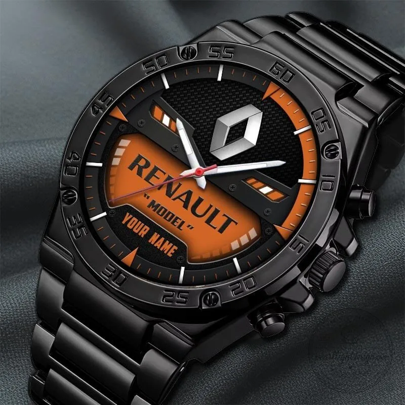Renault Custom Name Black Stainless Steel Watch for Men 15 Renault Custom Name Black Stainless Steel Watch for Men