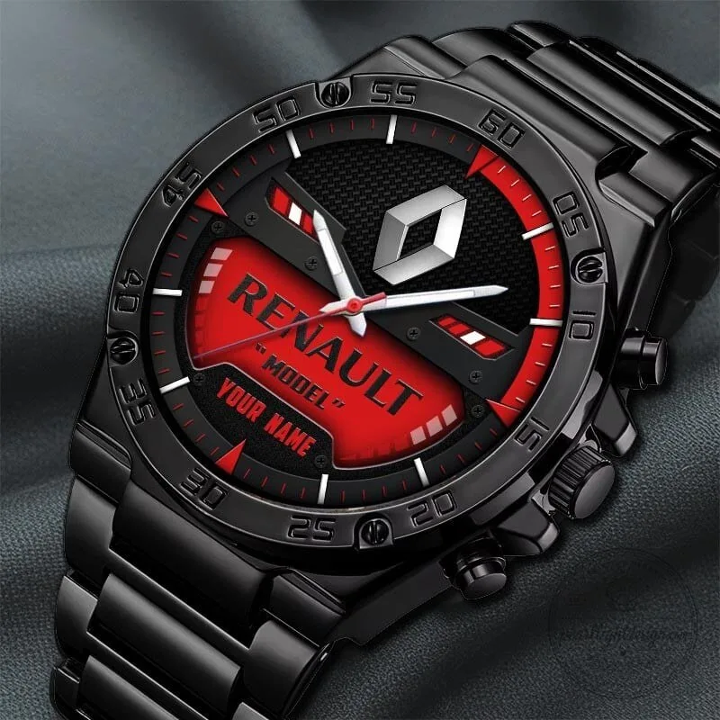 Renault Custom Name Black Stainless Steel Watch for Men 16 Renault Custom Name Black Stainless Steel Watch for Men