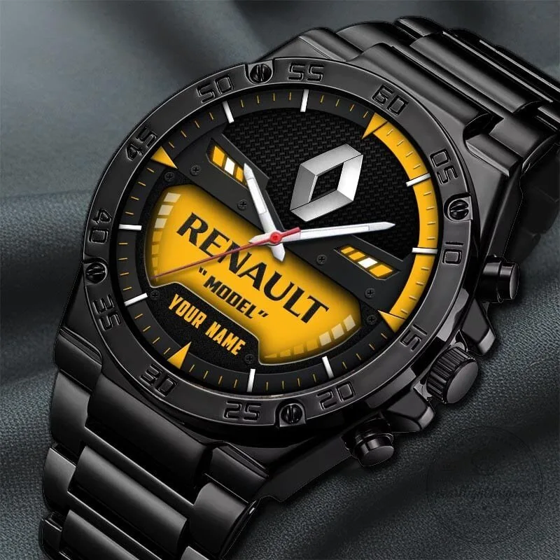 Renault Custom Name Black Stainless Steel Watch for Men 17 Renault Custom Name Black Stainless Steel Watch for Men