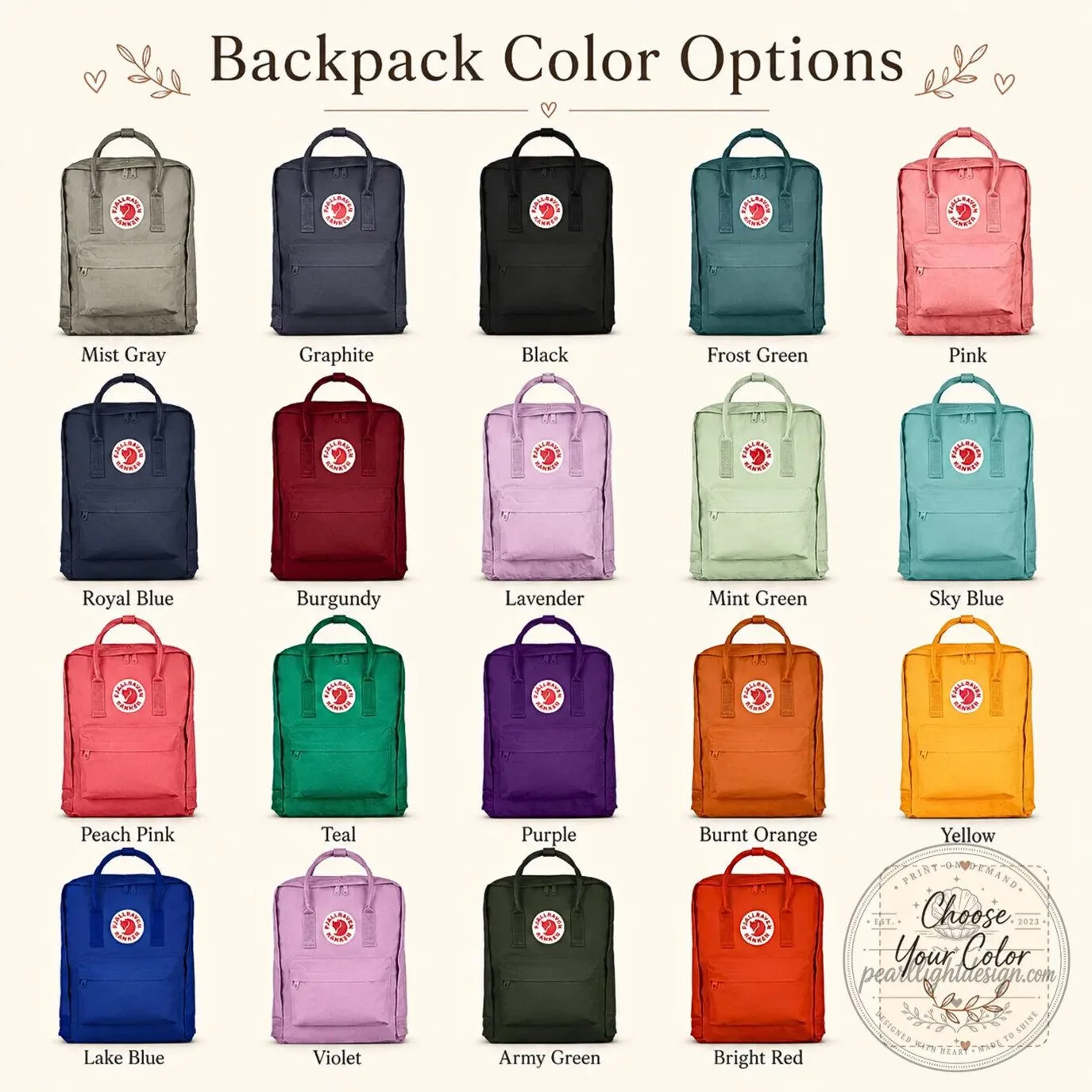 Hello Kitty Embroidered Pink Fjallraven Kanken Backpack with Personalized Name 11 Hello Kitty Embroidered Pink Fjallraven Kanken Backpack with Personalized Name