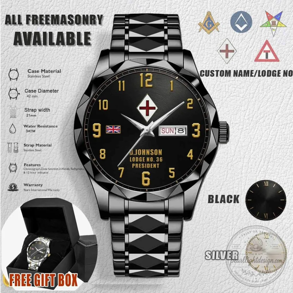 Freemasonry Societas Rosicruciana in Anglia Stainless Steel Watch Freemasonry Societas Rosicruciana in Anglia Stainless Steel Watch