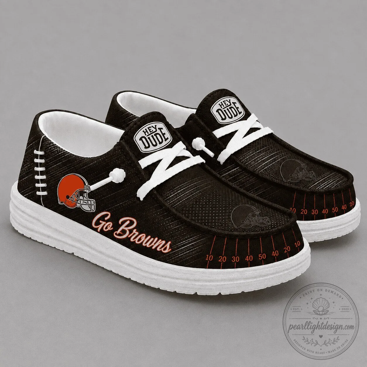 Cleveland Browns NFL Football Field Fan Loafer Shoes 2 Cleveland Browns NFL Football Field Fan Loafer Shoes