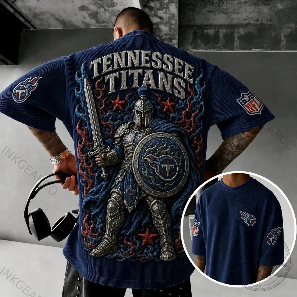 Tennessee Titans NFL Football Team Spartan Warrior Graphic T-Shirt 1 Tennessee Titans NFL Football Team Spartan Warrior Graphic T-Shirt