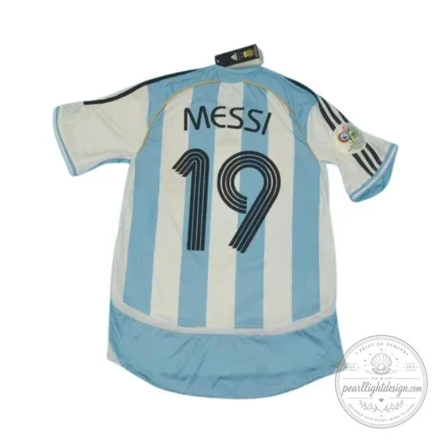 Argentina National Football Team Lionel Messi 2006 Away World Cup Jersey 3 Argentina National Football Team Lionel Messi 2006 Away World Cup Jersey