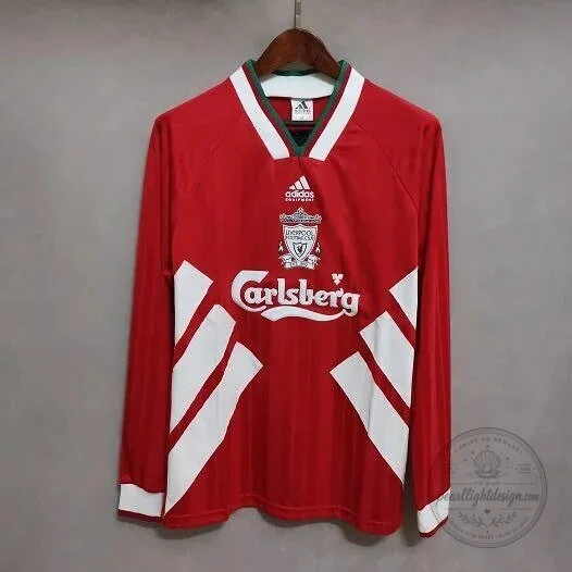 Liverpool FC 1993-1995 Home Retro Long Sleeve Soccer Jersey 3 Liverpool FC 1993-1995 Home Retro Long Sleeve Soccer Jersey