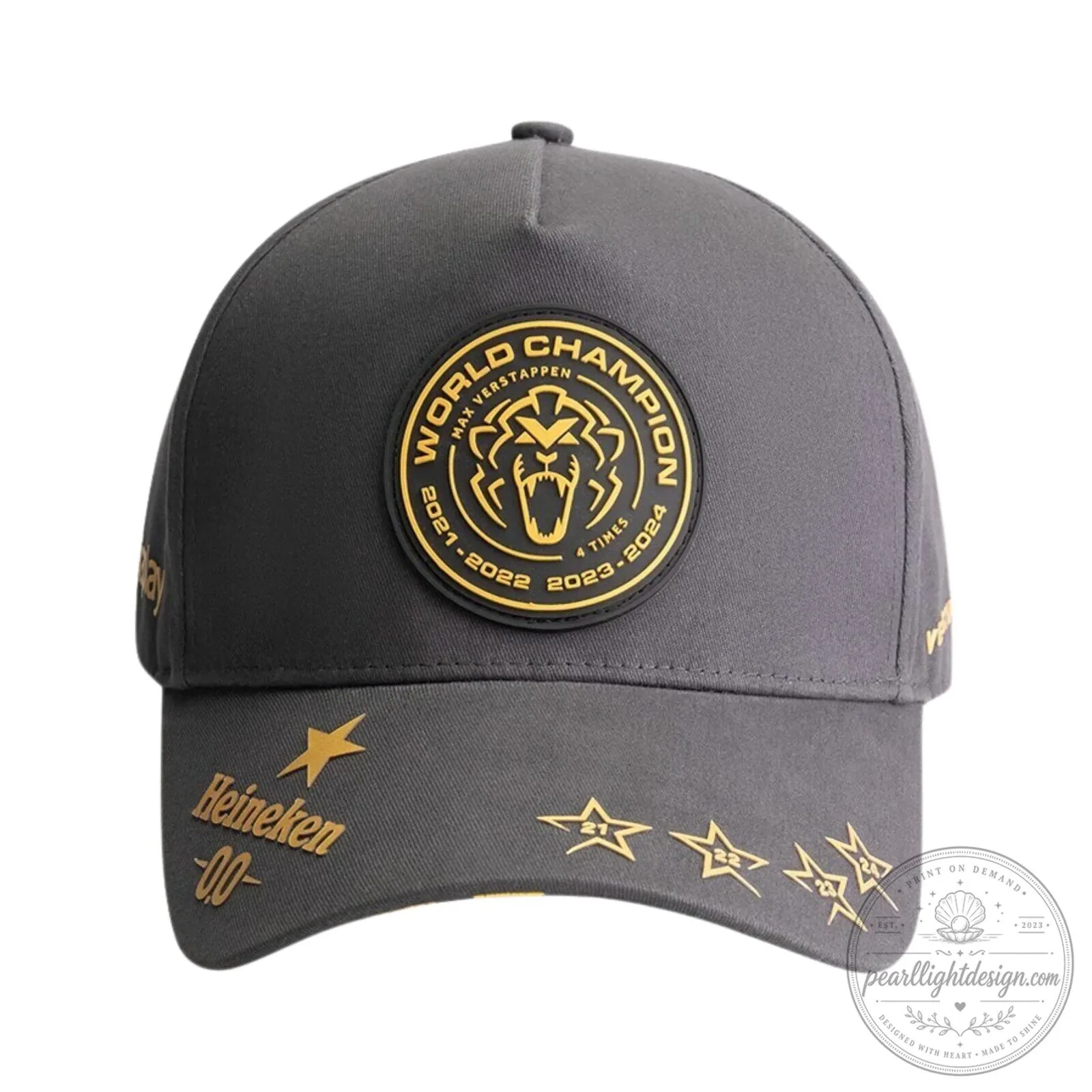 Max Verstappen World Champion 4 Times 2021-2024 Formula 1 Racing Cap Hat