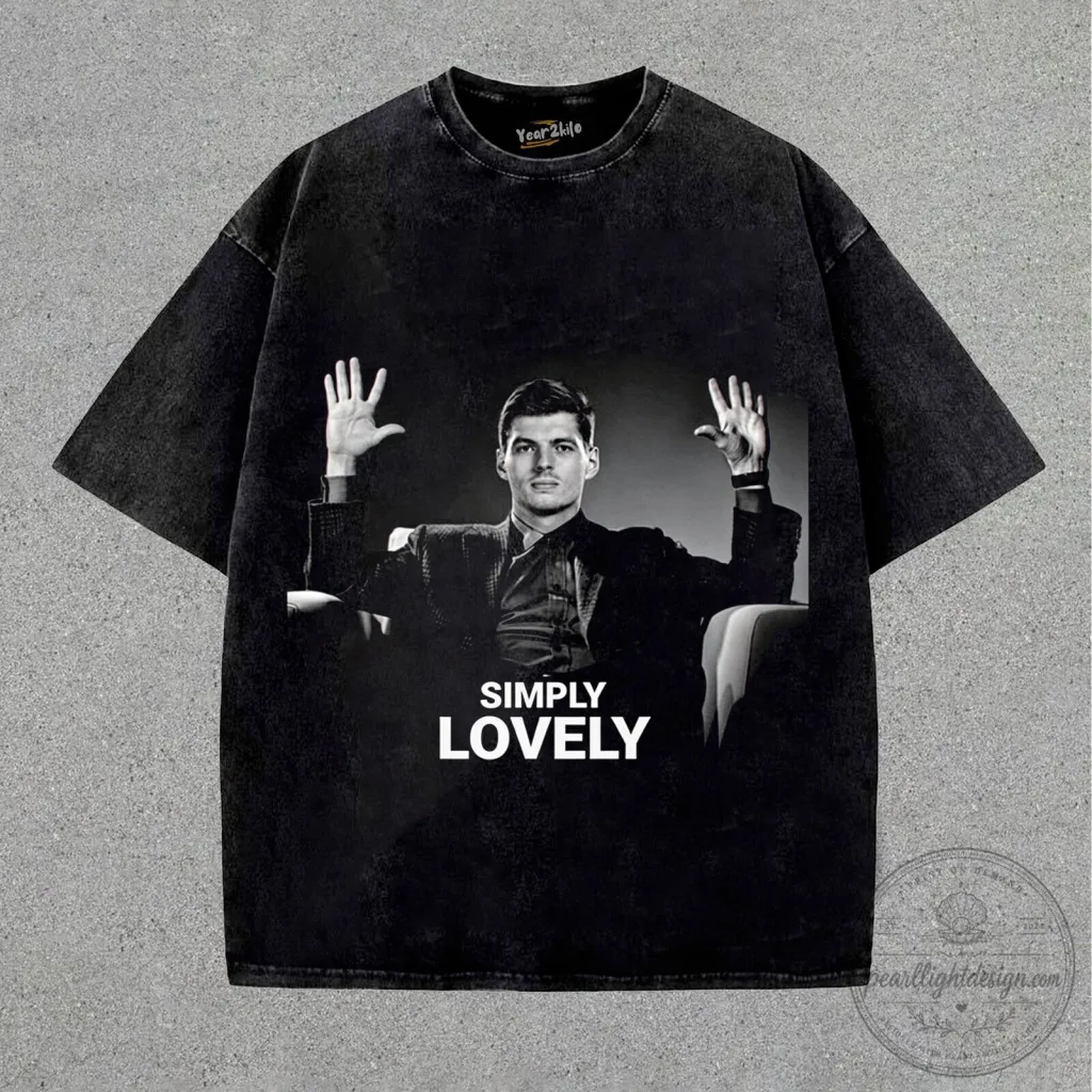 Max Verstappen Simply Lovely Vintage Style Graphic T-Shirt Max Verstappen Simply Lovely Vintage Style Graphic T-Shirt