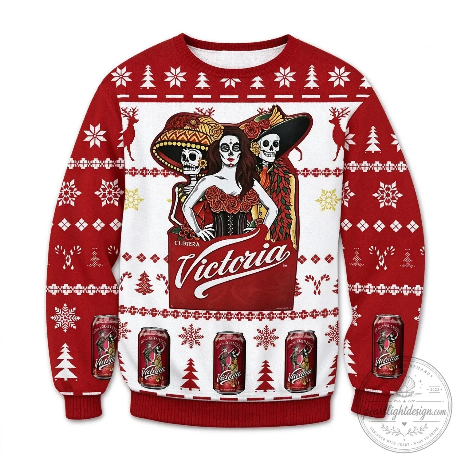 Los Angeles Rams NFL Fan Bartender T-Shirt 3 Cerveza Victoria Day of the Dead Christmas Ugly Sweater